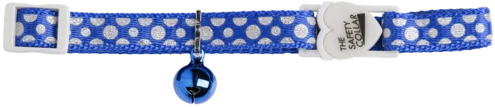 CAT COLLAR SPARKLE DOT BLUE