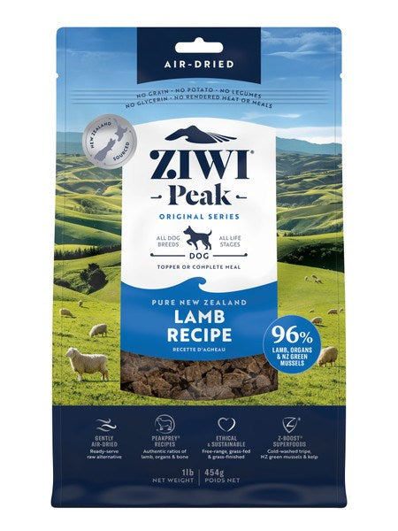 ZIWI PEAK DOG AIR DRIED LAMB 454GM