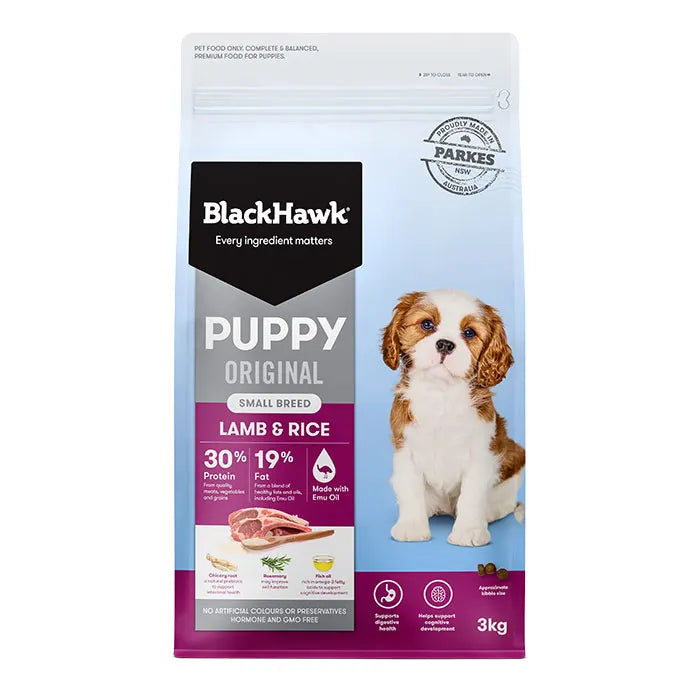 BLACK HAWK PUPPY SMALL LAMB 3KG