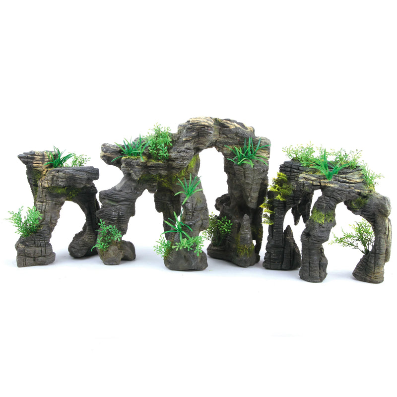 GREYSTONE ARCH W/PLANT - SET PC2 MEDIUM 245W X 250H X 140D MM