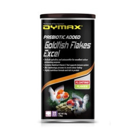 DYMAX GOLDFISH FLAKES EXCEL FLOATING FLAKES 50G