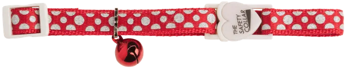 CAT COLLAR SPARKLE DOT RED