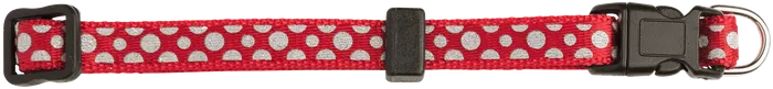 PUPPY COLLAR SPARKLE DOT RED
