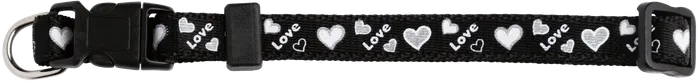 PUPPY LOVE HEARTS COLLAR BLACK