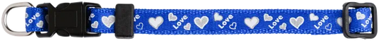 PUPPY LOVE HEARTS COLLAR BLUE