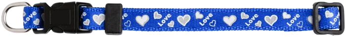 PUPPY LOVE HEARTS COLLAR BLUE