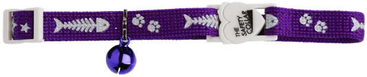 CAT SAFETY BUCKLE FISH BONE PURPLE