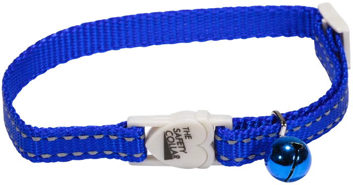 COLLAR CAT ADJ 30CM REFL BLUE