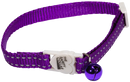 COLLAR CAT ADJ 30CM REFL PURPLE