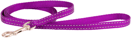 BEAU PET PUPPY LEAD REFLECT PURPLE 10MM