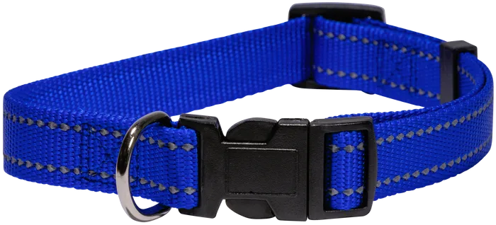 BEAU PET COLL 25MM ADJ REFLEC BLUE