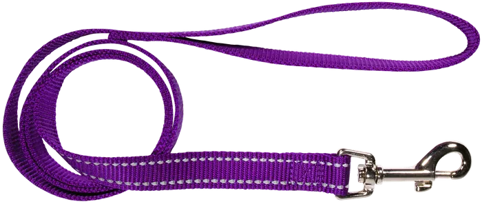 BEAU PET LEAD REFLECTIVE PURPLE 20MM