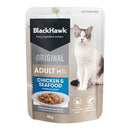 BLACK HAWK CAT ADULT CHICKEN & SEAFOOD GRAVY 85G 12PACK