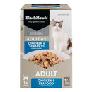 BLACK HAWK CAT ADULT CHICKEN & SEAFOOD GRAVY 85G 12PACK