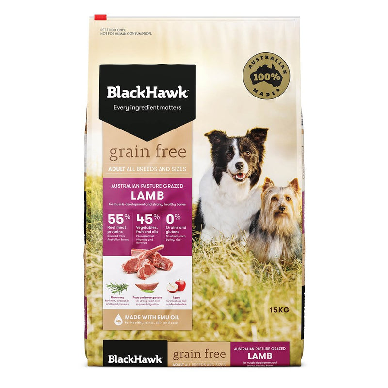 BLACK HAWK GRAIN FREE LAMB 15KG