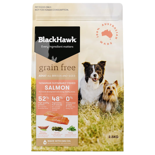 BLACK HAWK GRAIN FREE SALMON 2.5KG