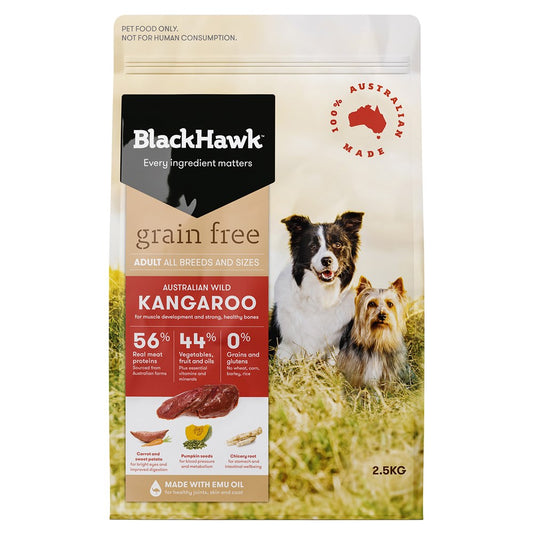 BLACK HAWK GRAIN FREE KANGAROO 2.5KG