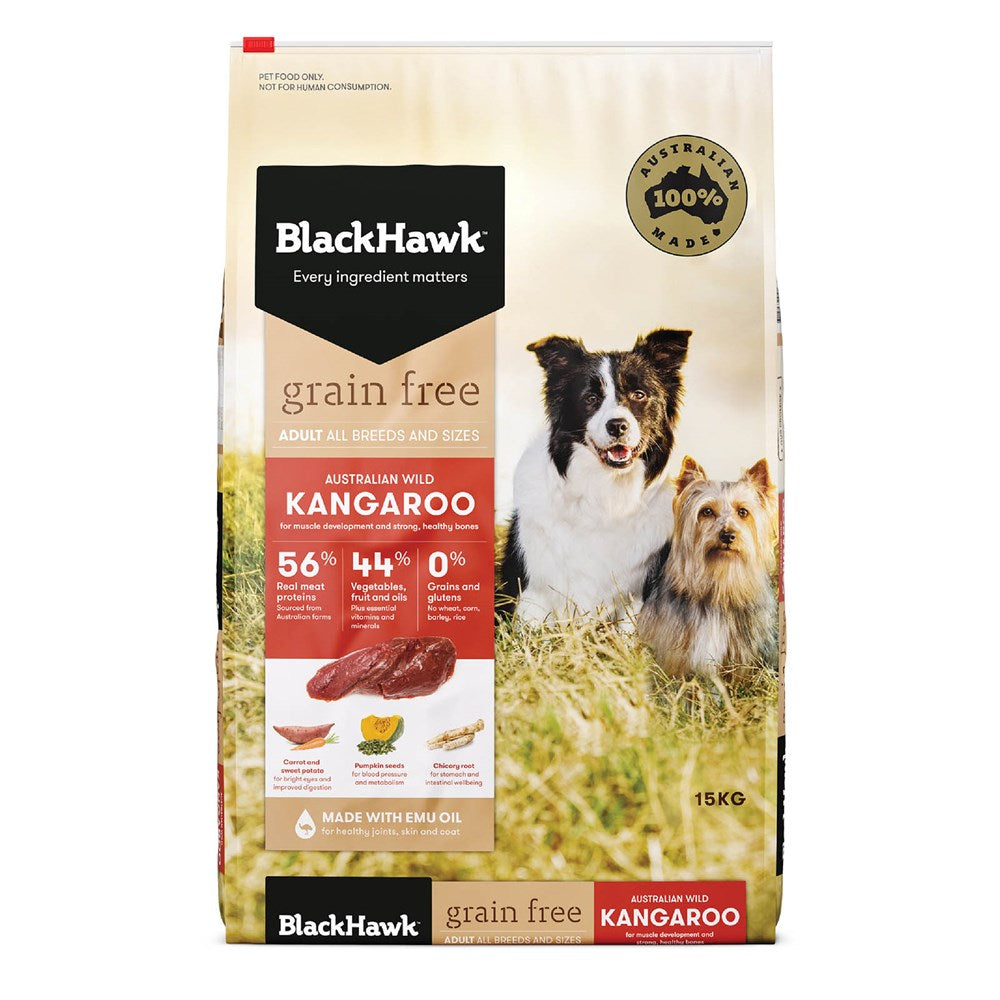 BLACK HAWK GRAIN FREE KANGAROO 15KG