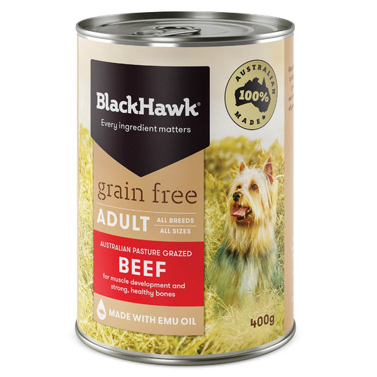 BLACK HAWK BEEF 400G CAN