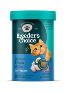 **BREEDERS CHOICE CAT TREATS CHICKEN TUNA 120G