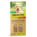 DRONTAL DOG CHEWS 35KG LARGE 2PK