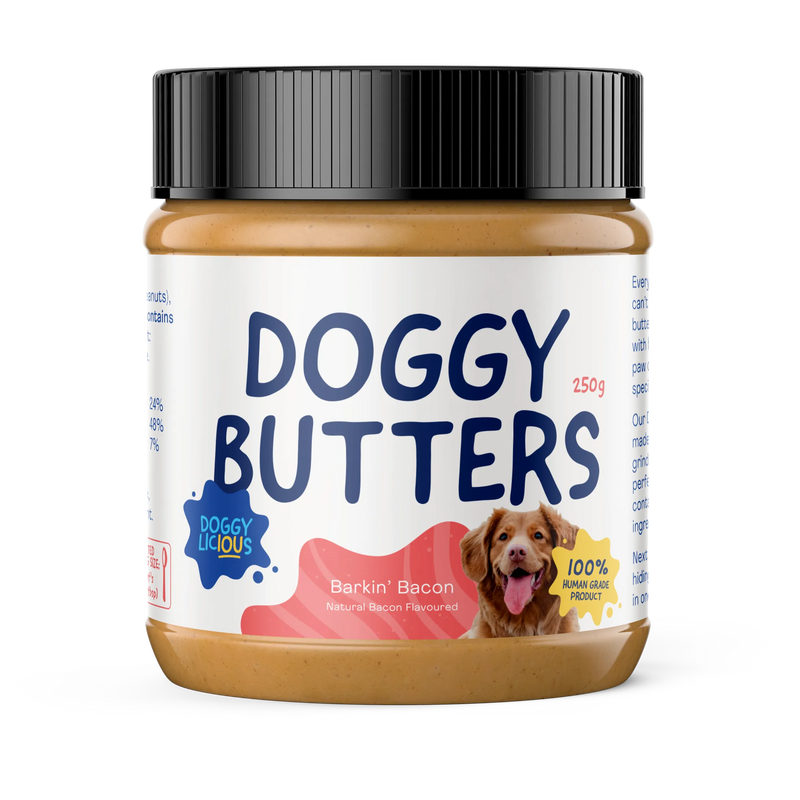 DOGGYLICIOUS DOGGY BUTTER BARKIN BACON 250G