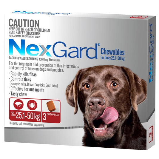 NEXGARD CHEWS LARGE DOG 25-50KG 3PK