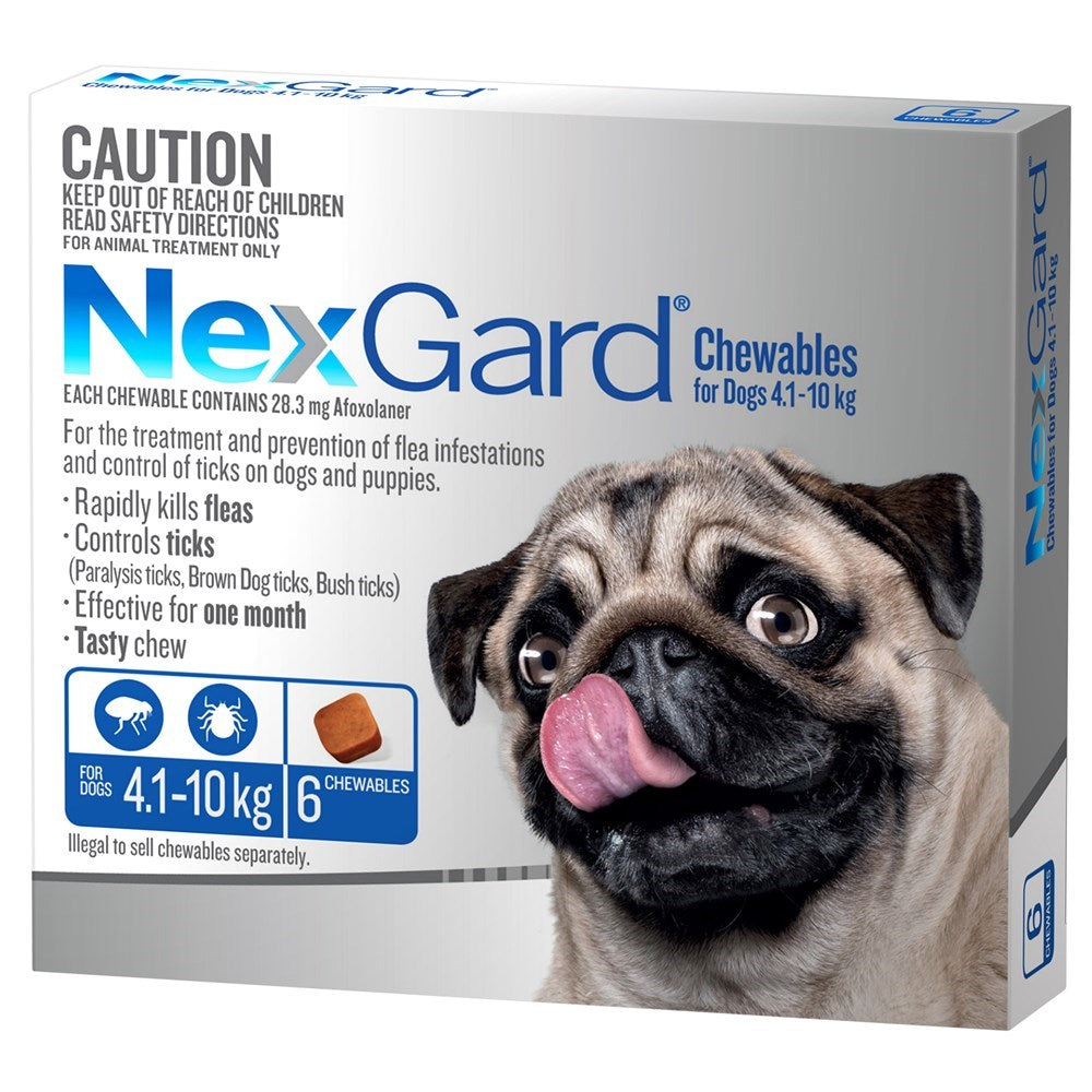 NEXGARD CHEWS SMALL DOG 4-10KG 6PK