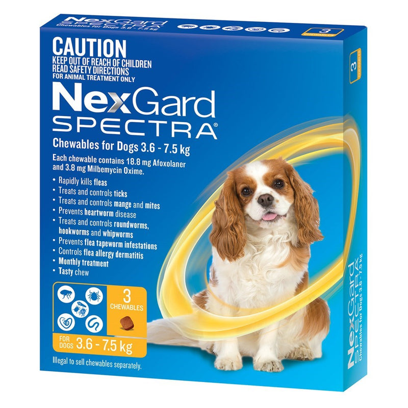 NEXGARD SPECTRA 3.6-7.5KG 3PK