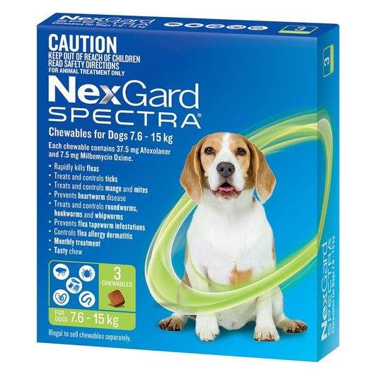 NEXGARD SPECTRA 7.5-15KG 3PK