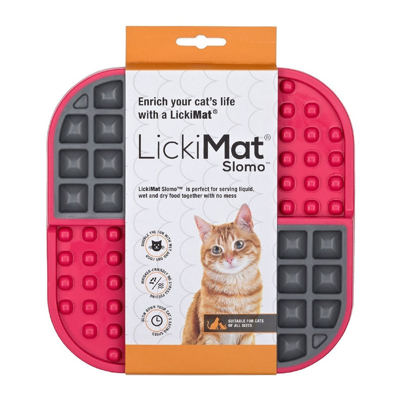 **LICKIMAT CAT SLOMO WET & DRY SLOW FEEDER RED
