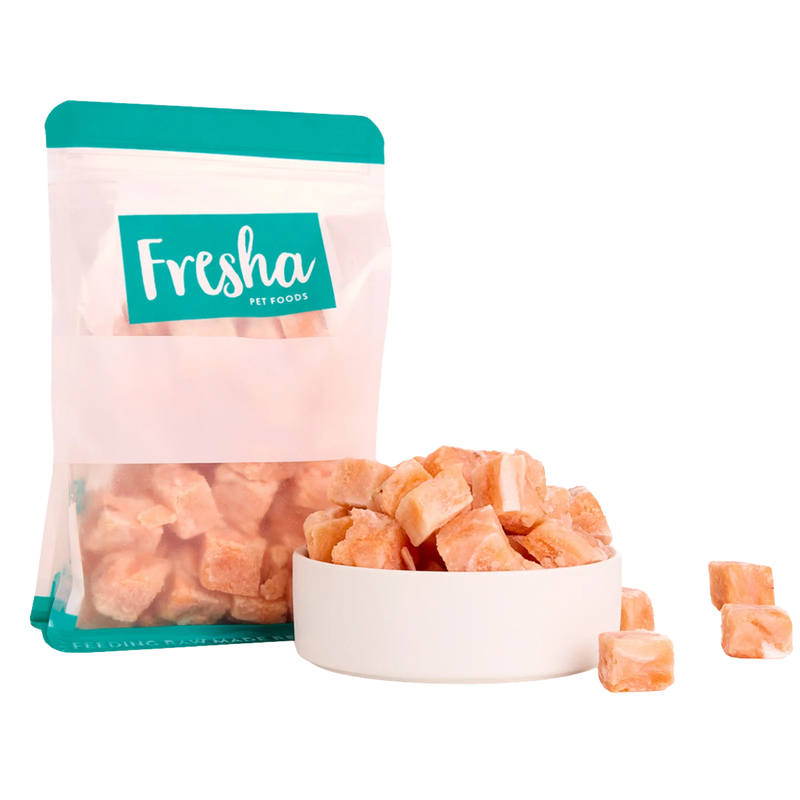 FRESHA SALMON BELLY CUBES 500G