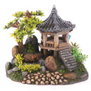CHINESE TEMPLE W/PLANTS  MEDIUM 163W X 185H X 142D MM