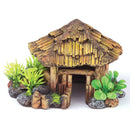 **BALI HUT W/PLANTS - ROUND MEDIUM 125W X 85H X 105D MM