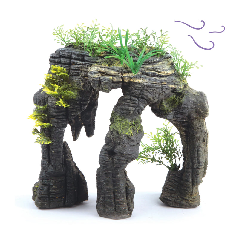 GREYSTONE ARCH W/PLANT - SET PC2 MEDIUM 245W X 250H X 140D MM