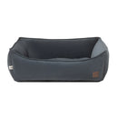 **INDIE & SCOUT RECYCLED VELVET SQUARE BOLSTER SLATE LARGE