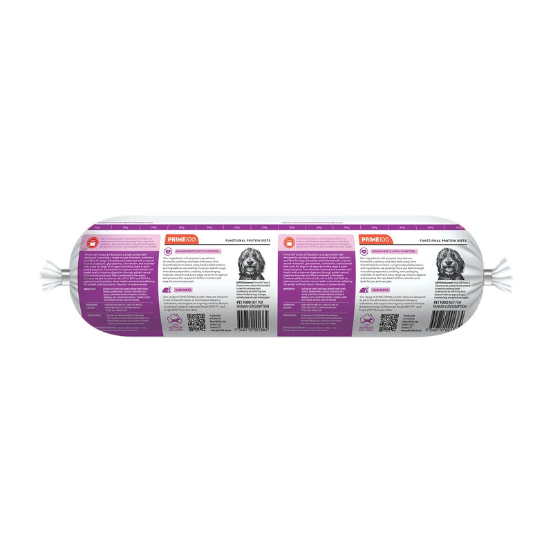 PRIME 100 SPD TURKEY & FLAXSEED ROLL 2KG