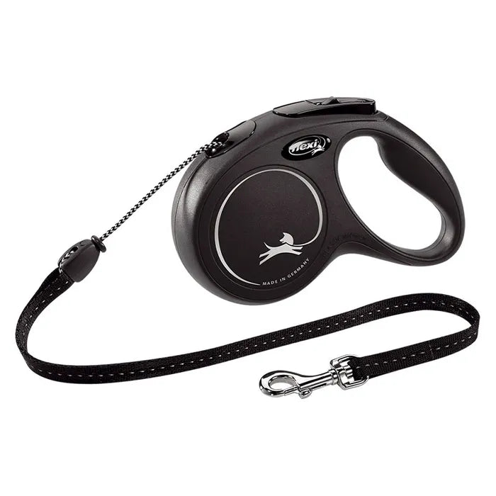 FLEXI CLASSIC CORD BLACK MEDIUM 5M
