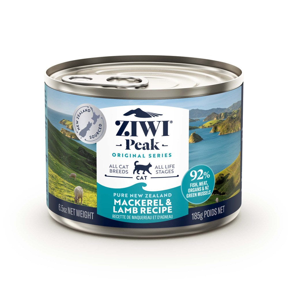 ZIWI PEAK CAT CAN MACKERAL & LAMB 185GM