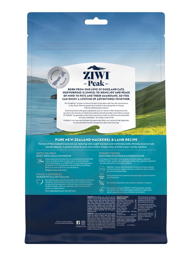 ZIWI PEAK CAT AIR DRIED MACKERAL & LAMB 400G