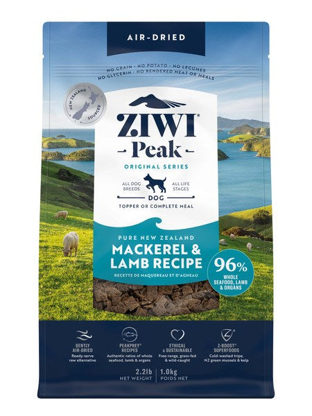 ZIWI PEAK DOG AIR DRIED MACKEREL & LAMB 1KG