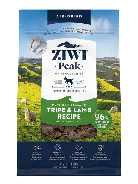 ZIWI PEAK DOG AIR DRIED TRIPE & LAMB 1KG