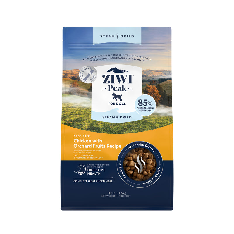 ZIWI PEAK DOG STEAM DRIED CHICKEN W/FRUITS 1.5KG