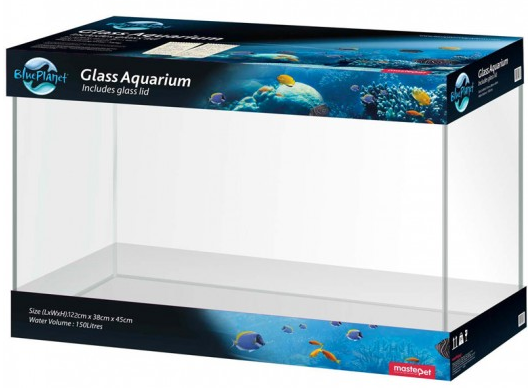 BLUE PLANET GLASS AQUARIUM 91X38X45CM