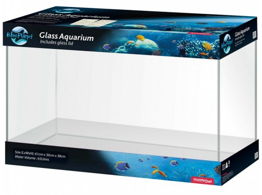 BLUE PLANET GLASS AQUARIUM 61X30X38CM