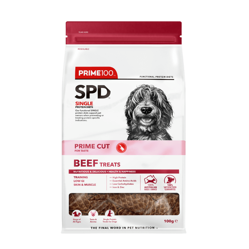 PRIME 100 SPD PRIME CUT BEEF TREATS 100G